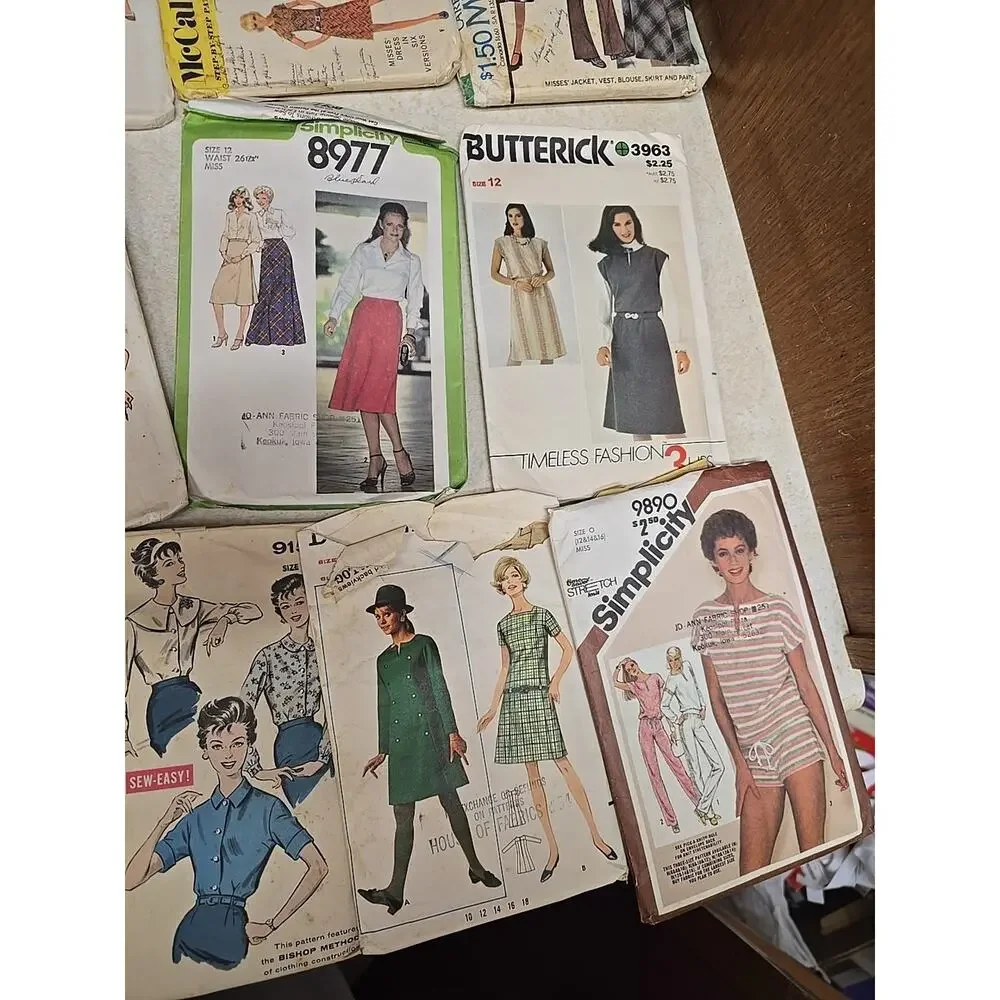 Lot Vtg Simplicity‎ McCall's Butterick Shirt Dress Jacket Womans Sewing Patterns